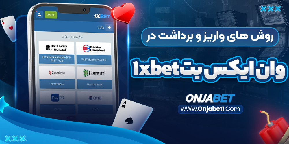 روش‌ های واریز و برداشت در وان ایکس بت 1xBet